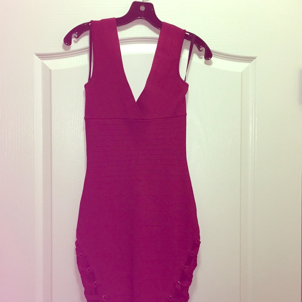 Bebe garnet red bandage dress
